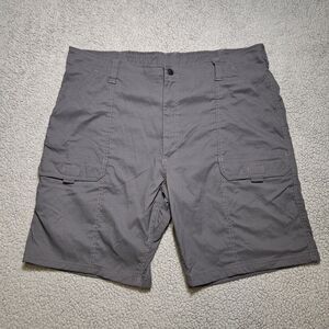Wrangler Mens Cargo Shorts 40x9 Grey Nylon Outdoor Hiking Stretch Casual Comfort